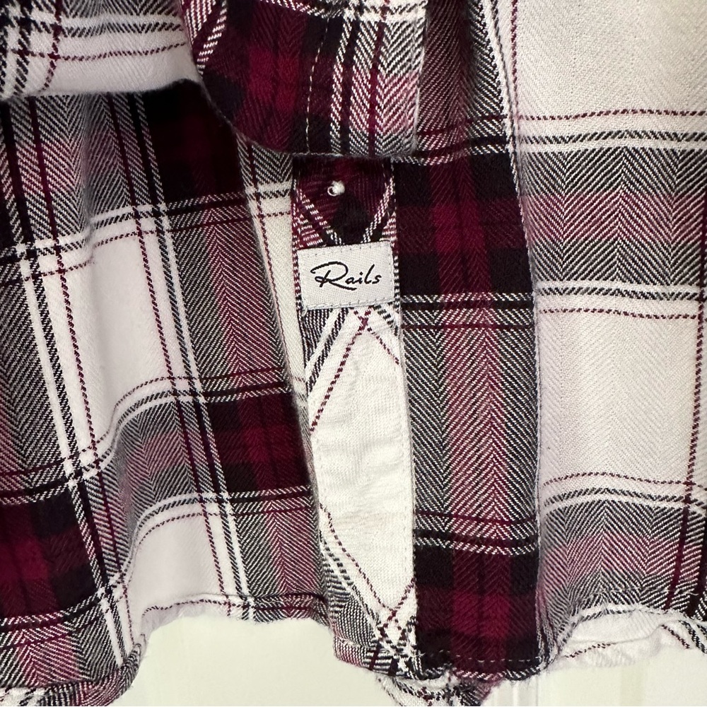 Rails Hunter Plaid Button-Up Shirt - Size S - Picture 6 of 10